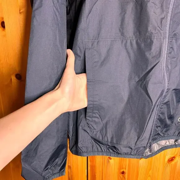 Barbour Grizedale Waterproof Hooded Rain Jacket Mens Large Navy Outdoors Hiking - Picture 8 of 12